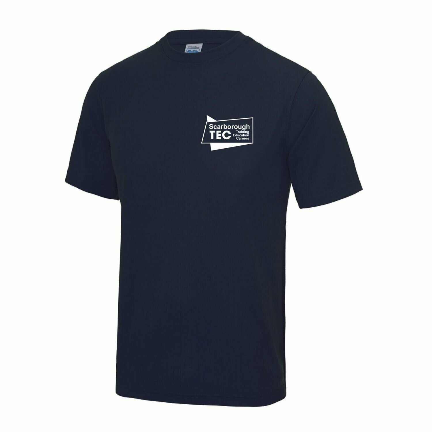 Scarborough TEC Cool Tec T-Shirt WHITE LOGO (Navy)