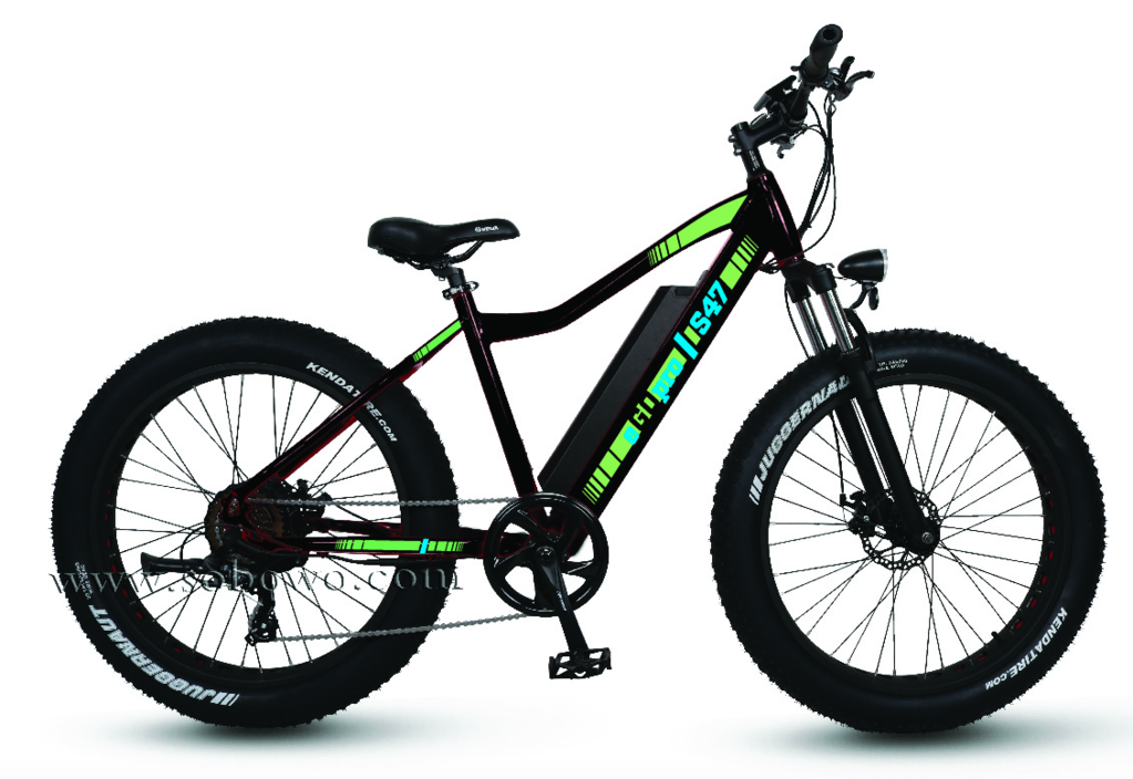 eGOpro S47 500W 48V - "FATBIKE" sähköpyörä, musta S47-0001