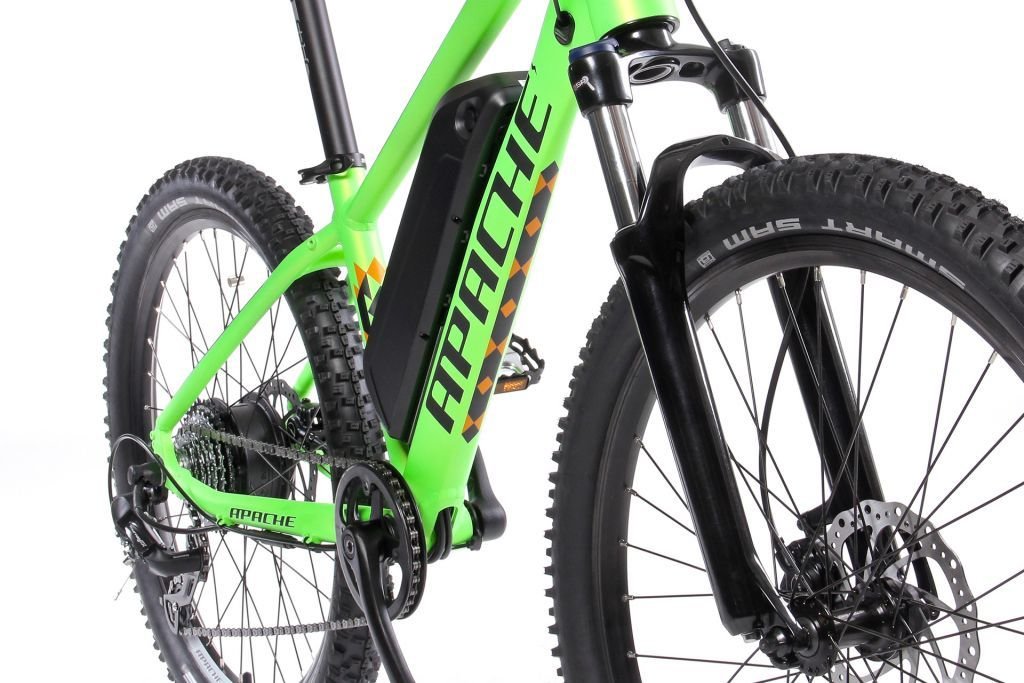 Apache TATE E5 - lasten MTB sähköpyörä 24", vihreä