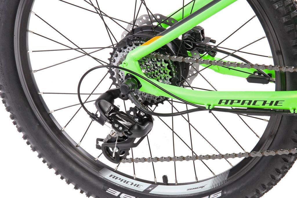 Apache TATE E5 - lasten MTB sähköpyörä 24", vihreä