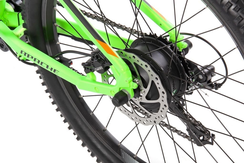 Apache TATE E5 - lasten MTB sähköpyörä 24", vihreä