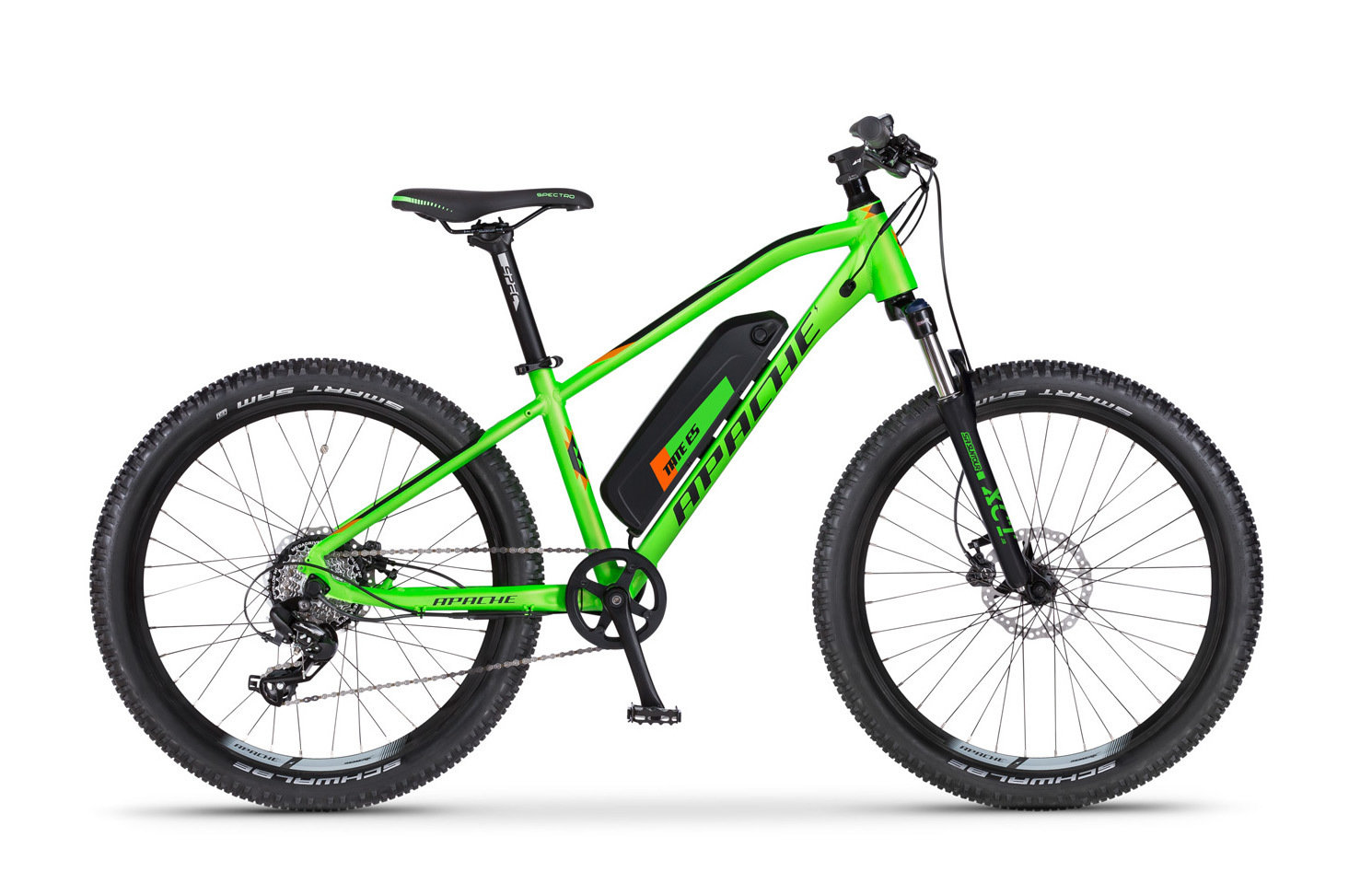 Apache TATE E5 - lasten MTB sähköpyörä 24", vihreä 1024723