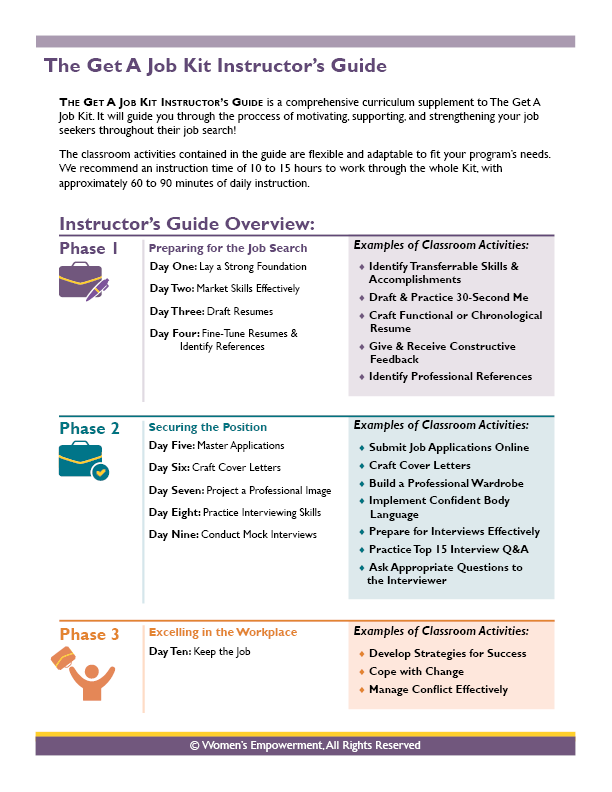 NEW Instructor's Guide Overview