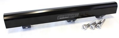 Aeroflow Performance Billet EFI Fuel Rail Kit - Black Finish suit Mitsubishi 4G63 EVO I-III