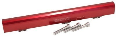 Aeroflow Performance Billet EFI Fuel Rail Kit - Red Finish suit Mitsubishi 4G63 EVO I-III