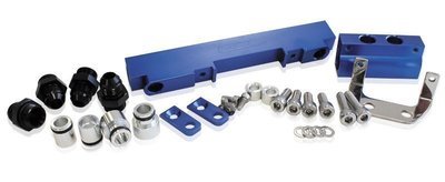 Aeroflow Performance Billet EFI Fuel Rails (Blue) Suit Mazda 13B 4&5)