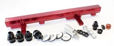 Aeroflow Performance Billet EFI Fuel Rails (Red) Suit Nissan SR20 (Red)
