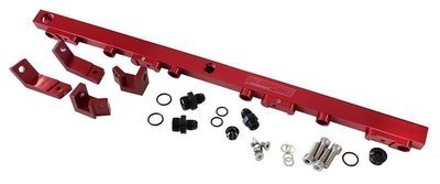 Aeroflow Performance Billet EFI Fuel Rails (Red)  Suit Ford BA-BF 4.0L DOHC 6 Cyl.