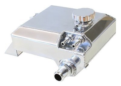 Aeroflow Performance Fabricated Radiator Overflow Tank - Polished Suit Ford Falcon BA-BF