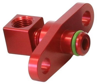Aeroflow Performance Fuel Rail Adapter (Red) Suit Mitsubishi EVO 10 with 40mm Centres