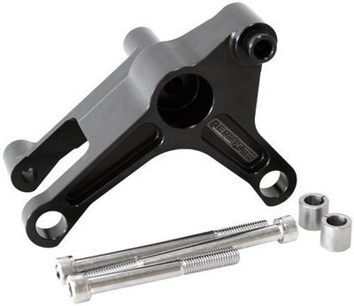 Aeroflow Performance  LS Series Billet Alternator Bracket - Black Suits LS Series Engines Passenger Side (STD Position)