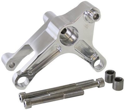 Aeroflow Performance  LS Series Billet Alternator Bracket - Polished Suits LS Series Engines Passenger Side (STD Position)