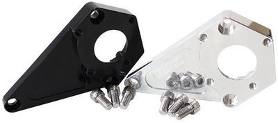 Aeroflow Performance  LS Series Billet Power Steering Bracket - Black Suits LS Series Engines Passenger Side (STD Position)