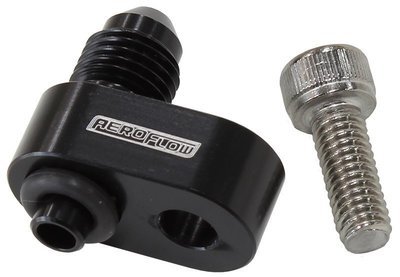 Aeroflow Performance  -4AN Water Cross-Over Adapter - Black Suit Holden/Chev LS Series
