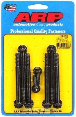 ARP fasteners  Water Pump & Thermostat Bolt Kit, 12-Point Black Oxide Suit GM LS Series