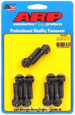 ARP fasteners  Intake Valley Cover Bolt Kit, 12-Point Head Black Oxide Suit GM LS Series