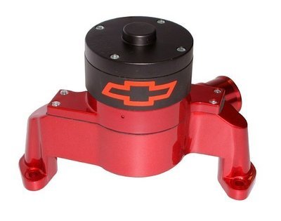 Proform  Billet Electric Water Pump Red Suit SB Chev With Bowtie Emblem