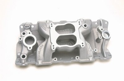 Edelbrock  Performer Air-Gap Intake Manifold Small Block Chevy, Idle - 5500 rpm, Dual Plane, non-EGR