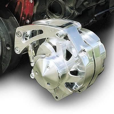 March Performance Alternator Bracket Kit Billet Aluminium, Suit SB Chevy with Short Water Pump, L/H Low Mount
