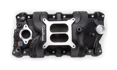 Edelbrock  Performer RPM Intake Manifold - Black finish Small Block Chevy, 1500-6500 rpm