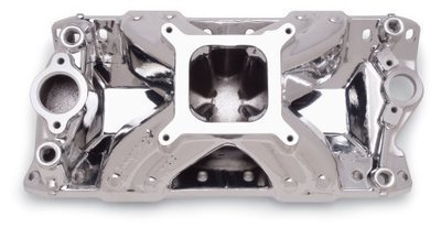 Edelbrock  Super Victor Intake Manifold - EnduraShine finish Small Block Chevy with 23° heads, 3500-8500 rpm