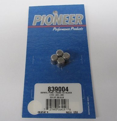Pioneer  Cylinder Head Dowel (4 pk) Suit Small Block Chevy