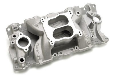 Edelbrock  Performer Air-Gap Intake Manifold Small Block Chevy 1987-95 cast iron heads, Idle - 5500 rpm, Dual Plane, non-EGR