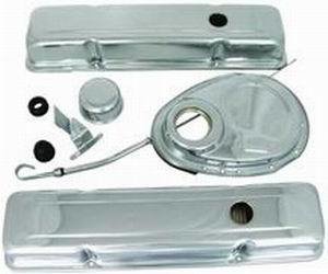 Racing Power Company  Engine Dress Up Kit (Chrome) with Short Valve Covers  Suit S/B Chev