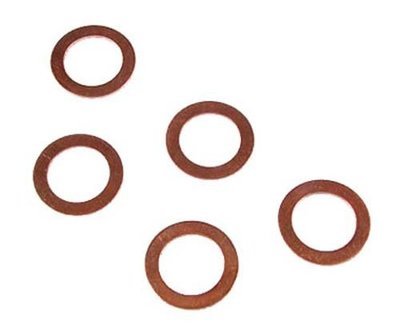 Accel  Spark Plug Flat Seat Index Washers 30 Assorted copper washers, suit 14mm flat seat spark plug. ​