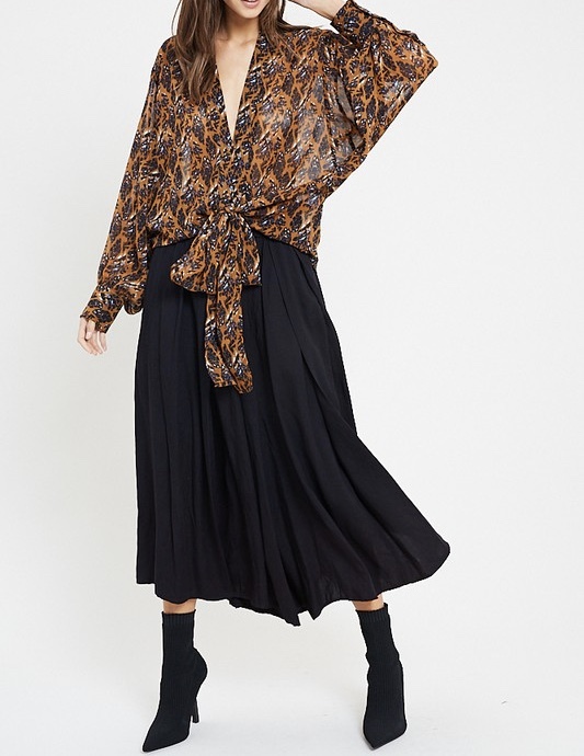 Marcia Tie Front Top