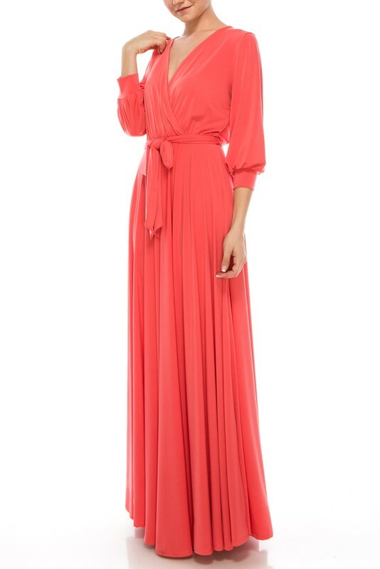 She's My Lady Maxi Wrap Dress UPDR630-SHESMYLADY