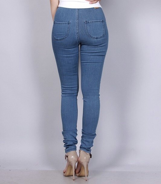 Ari High Waisted Skinny Jeans-Back
