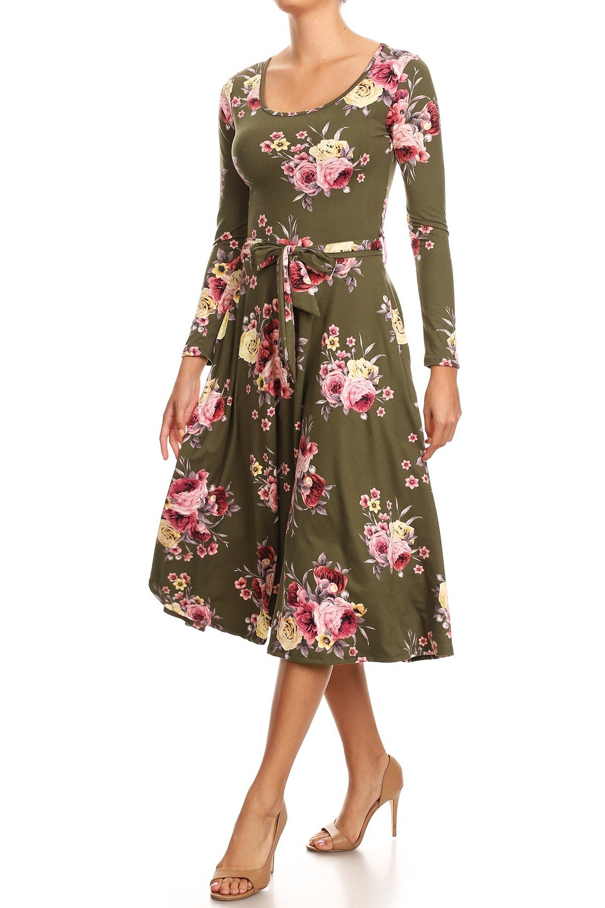 Floral Swing Dress Front View
