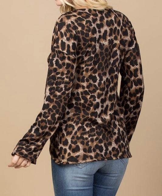 Safari Love Wrap Top Back View