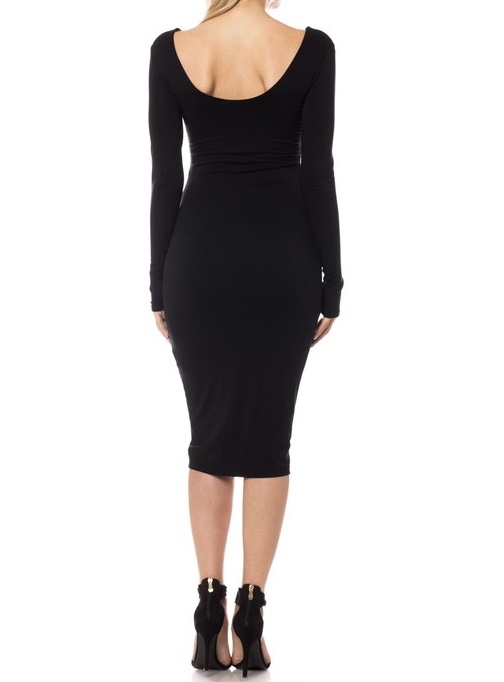 LaDonna Midi Dress Black Back View