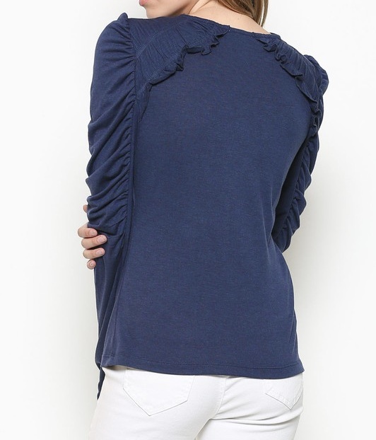 Puff N Stuff Ruffle Sleeve Top Back View