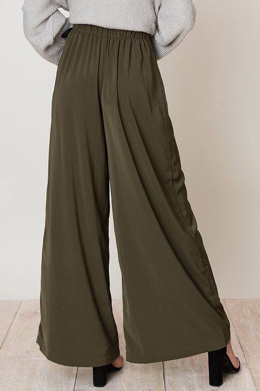 Pay Attention Wide Legged Pants Back View