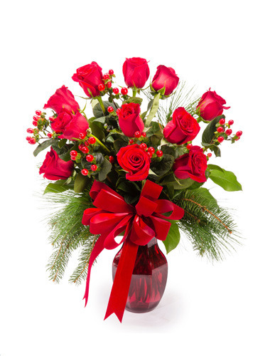 Yuletide Splendor Roses Bouquet 030A72-6401