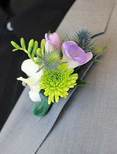 Orchid & Freesia Boutonniere 030A133-6401