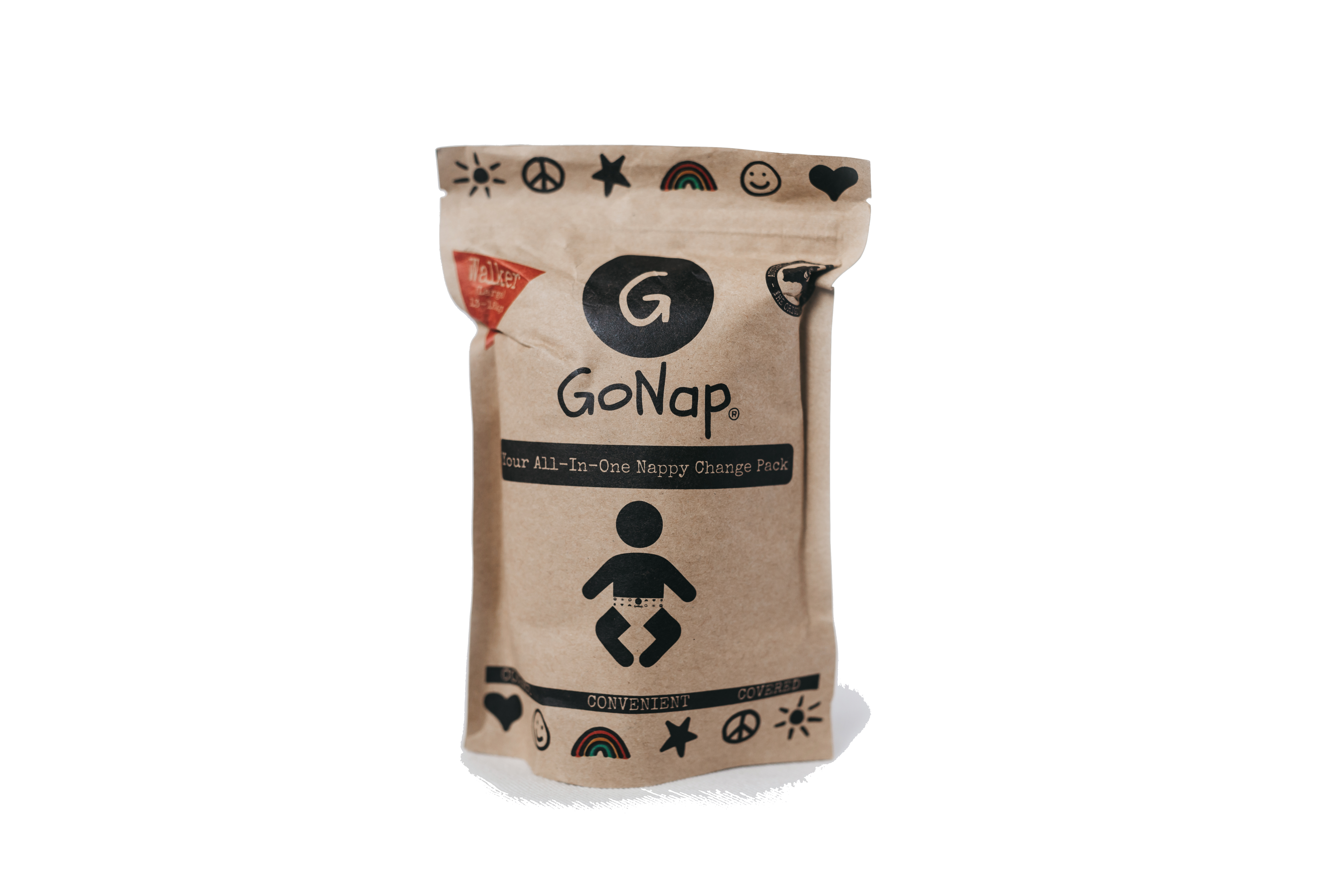 10 X Go Nap - Eco Friendly Grab and Go Nappy Kit - Walker 00080