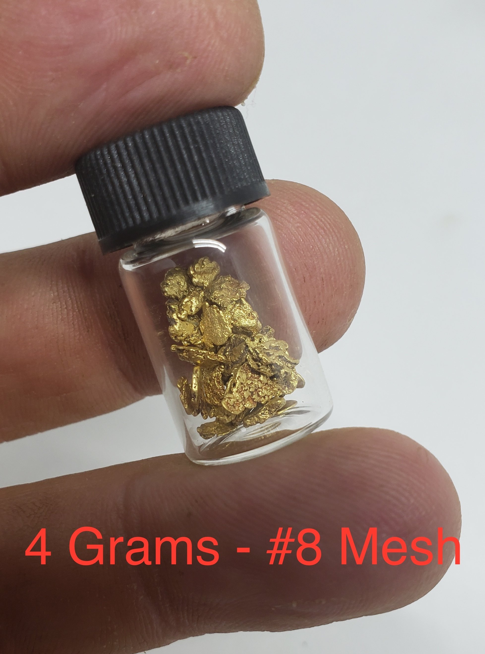 4 grams #8 mesh