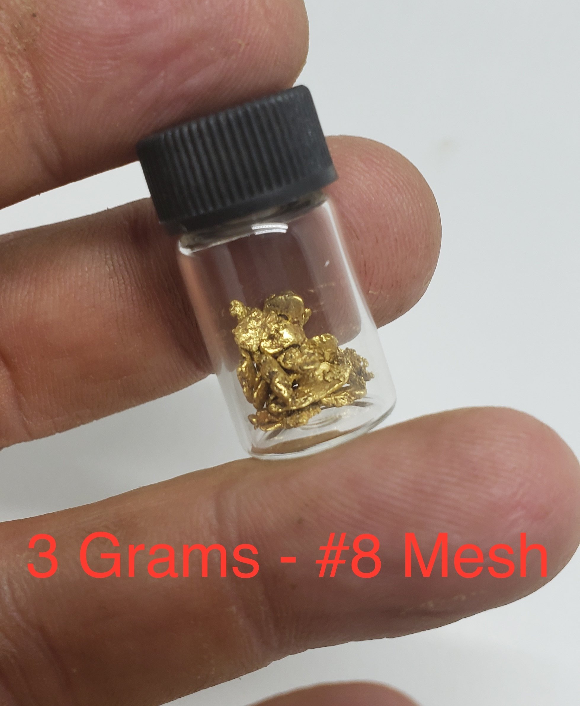 3 grams #8 mesh