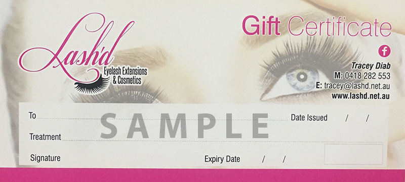 Volume Lashes Gift Voucher