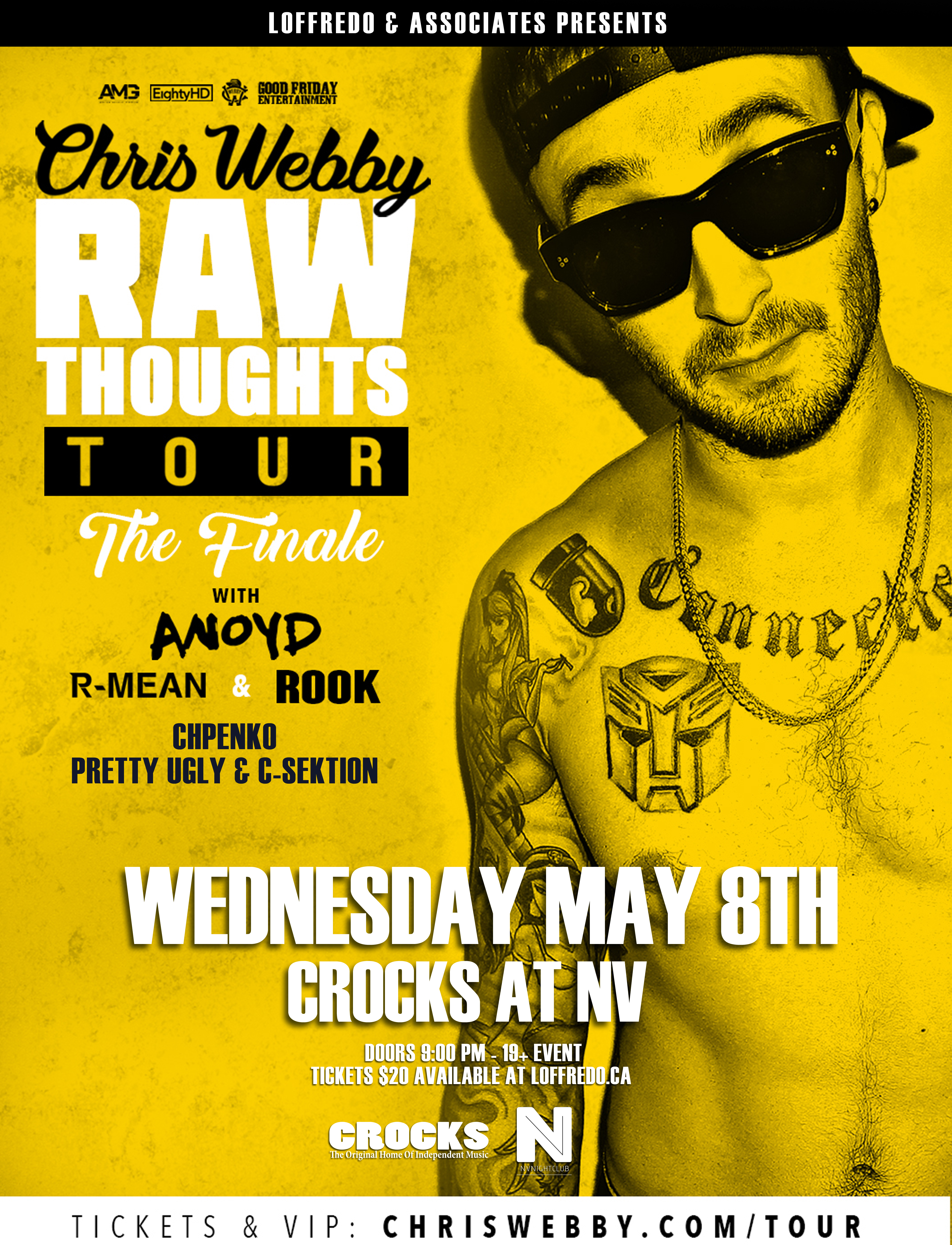 ALL ACCESS Pass Package: Chris Webby - May 8th - Crocks at NV 00293