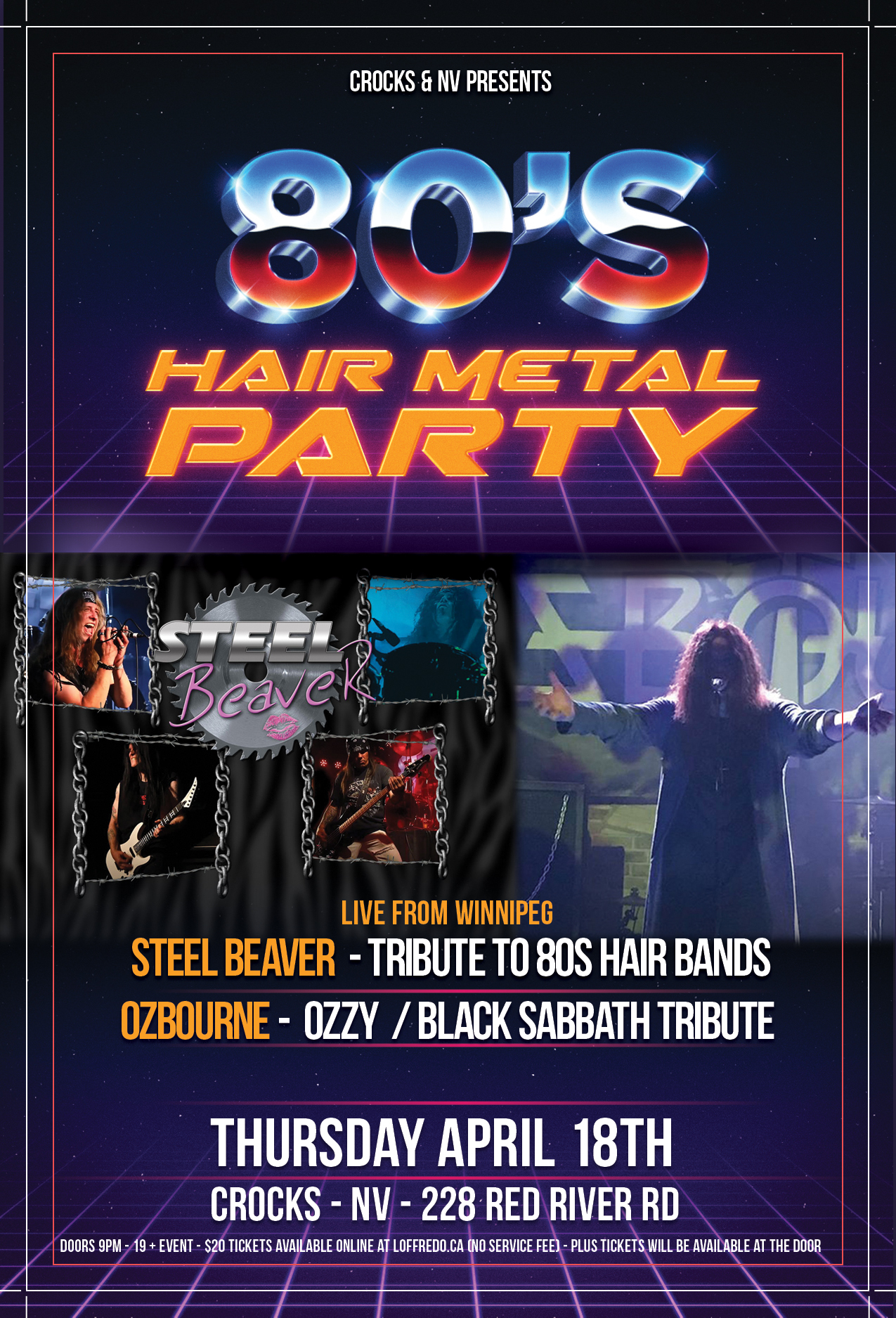 80s Hair Metal Party w/ Steel Beaver & Ozbourne - April 18 00295
