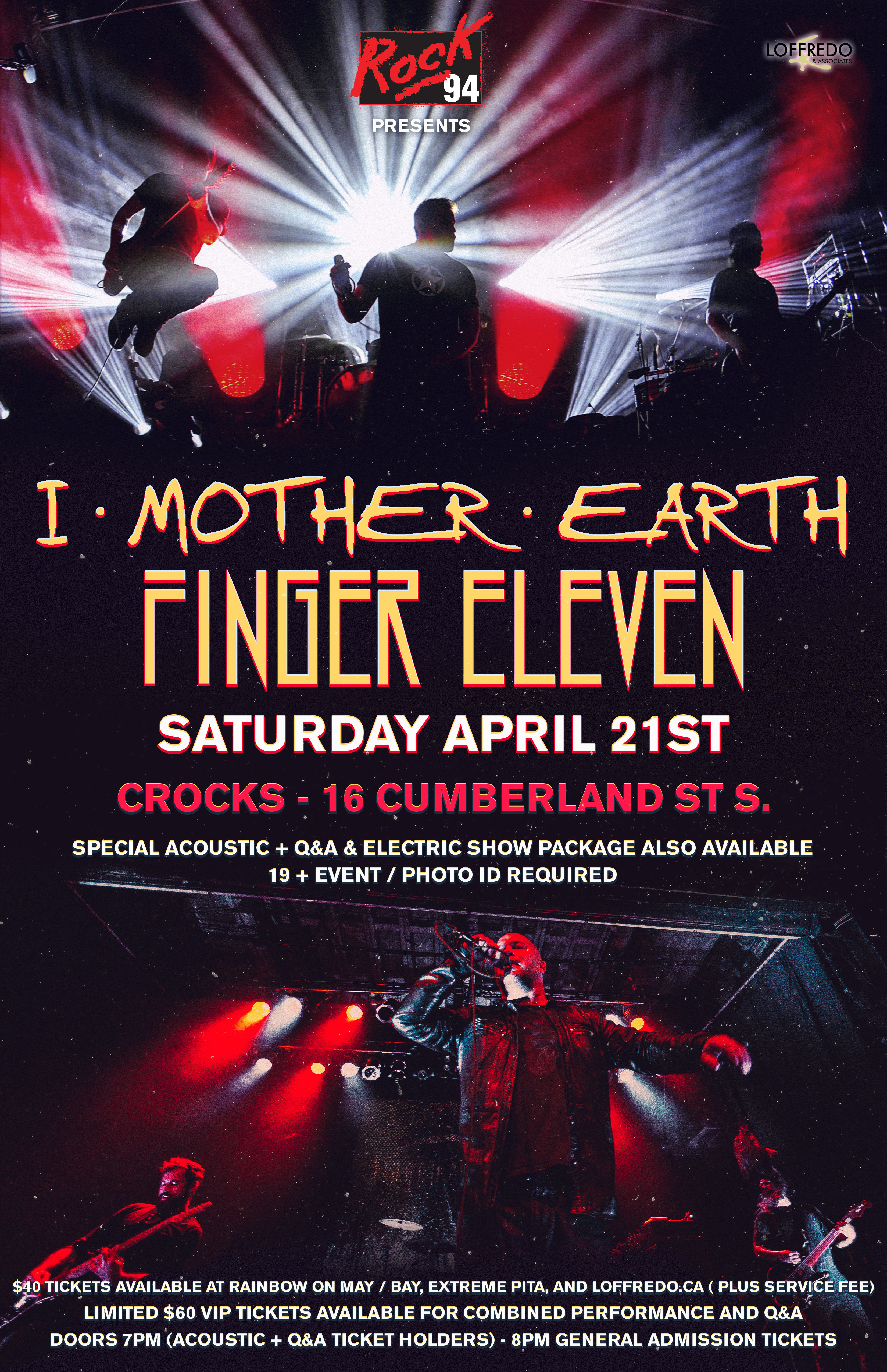 I Mother Earth & Finger 11 - Saturday April 21st, 2018 (ACOUSTIC/Q&A + ELECTRIC TICKETS) 00257