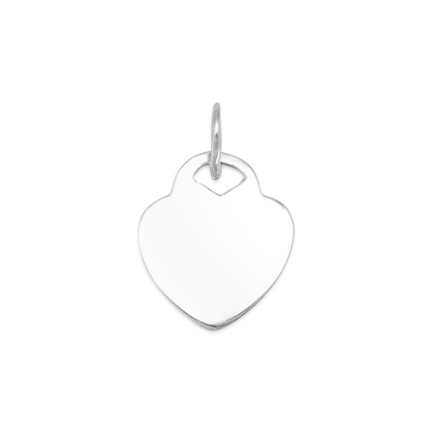 Engravable Heart Tag Pendant .925 Sterling Silver