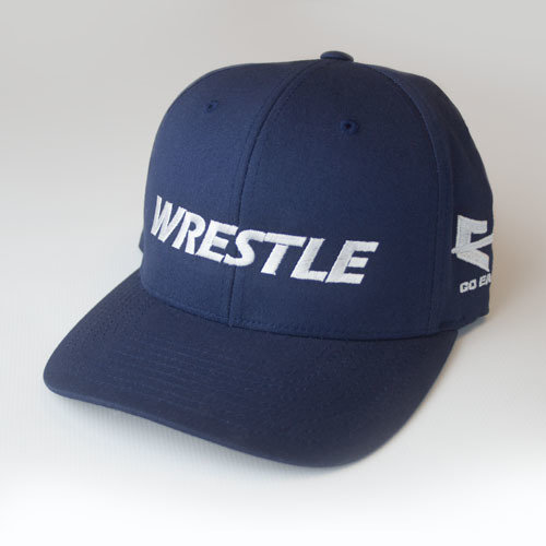 WRESTLE Fitted Hat - Blue 04-001-000-00111-**-WRESTLE_HatFit_BluBILL_BluTOP_WhtLTR-Mix-