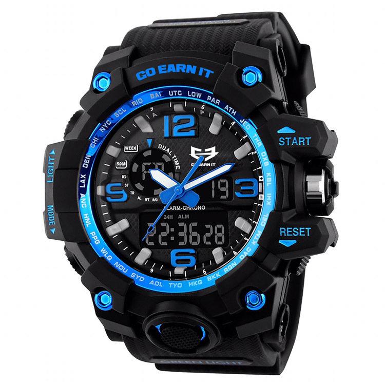 Go Earn It ALPHA Sports Watch 04-007-000-00101-**-SportsWatch-Blu-Unv