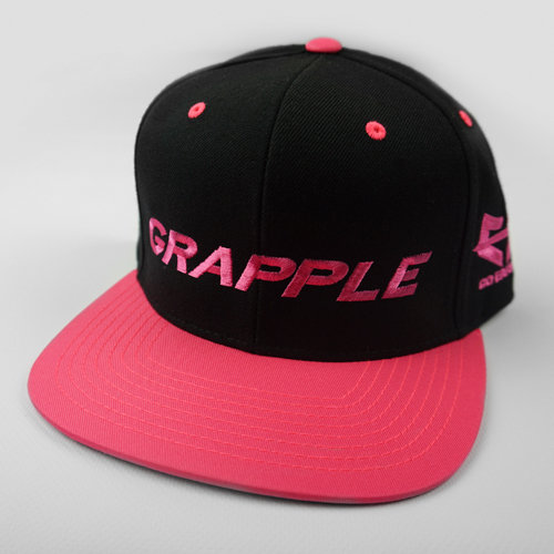 GRAPPLE - Snapback Hat - Pink 04-001-000-00118-**-GRAPPLE_HatSnap_PnkBill_BlkTop_PnkLtr_Mix